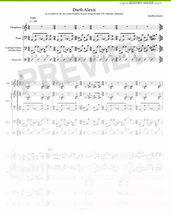 Geoffrey Keezer - Darth Alexis sheet music